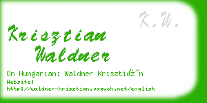 krisztian waldner business card